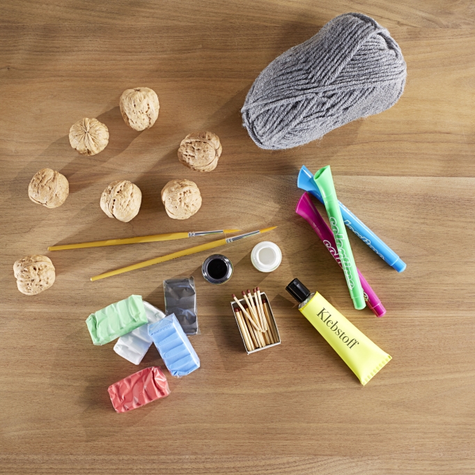 Walnuss-Basteleien-Tipp: Material